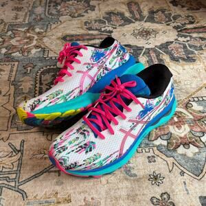 Asics Gel Nimbus 24 Color Injection Running Sneakers Size 8.5 Tropical Color